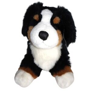 CHOSUN Stuffed Plush Black Brown Off White Bernese Mountain Dog Made in Korea